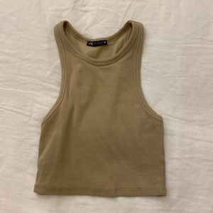 Cropped racer back tank